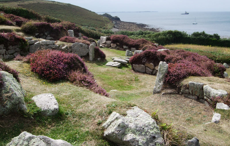 Abandoned prehistoric village at Halangy Down, St Mary's.