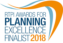 RTPI 2018 Awards Finalist Badge